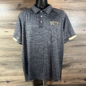 Dark Gray Chiliwear University Of Pitt Polo Shirt Men's Medium